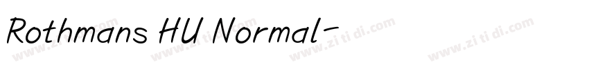 Rothmans HU Normal字体转换
